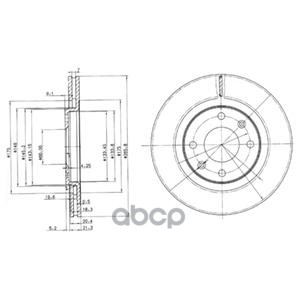 Диск Тормозной Передний Citroen Berlingo, Peugeot Partner (266Мм) Bg2387 Delphi арт. BG2387