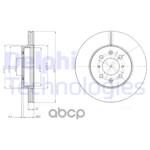 Диск Торм Honda Civic Iv  V  Vi  Rover 200  400  45 Delphi арт. bg2759