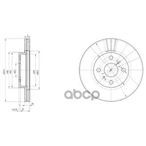 Диск тормозной (Спереди) Toyota Probox 02-14 / Succeed 02-14 Delphi арт. BG3520