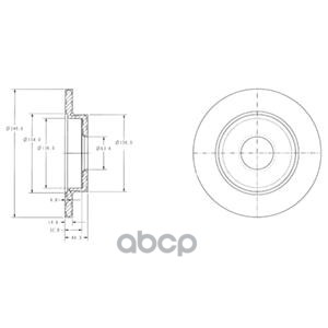 Диск Тормозной Задний Audi A4 (B6) 245Мм Bg3673 Delphi арт. BG3673