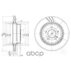 Диск тормозной (2 шт в уп) цена за 1шт. Delphi арт. BG3758