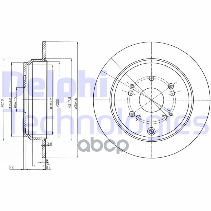 Диск тормозной Delphi арт. BG4064C