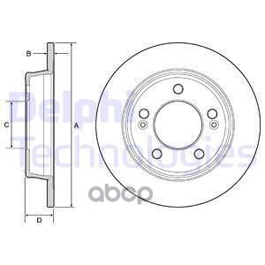 Диск Тормозной (2 Шт В Уп) Цена За 1Шт. Delphi арт. BG4559C