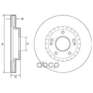 Диск тормозной (2 шт в уп) цена за 1шт. Delphi арт. BG4565C