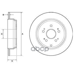 Диск тормозной (2 шт в уп) цена за 1шт. Delphi арт. BG4694C