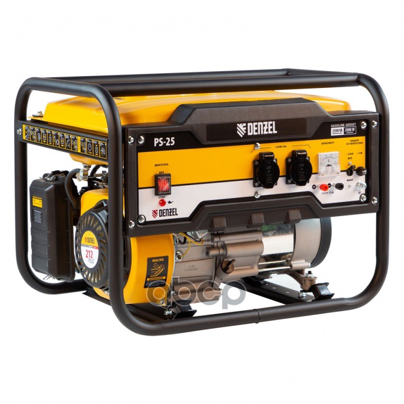 Генератор Бензиновый Ps 25, 2.5 Квт, 230 В, 15 Л, Ручной Стартер Denzel 946814 Denzel 946814 Denzel арт. 946814