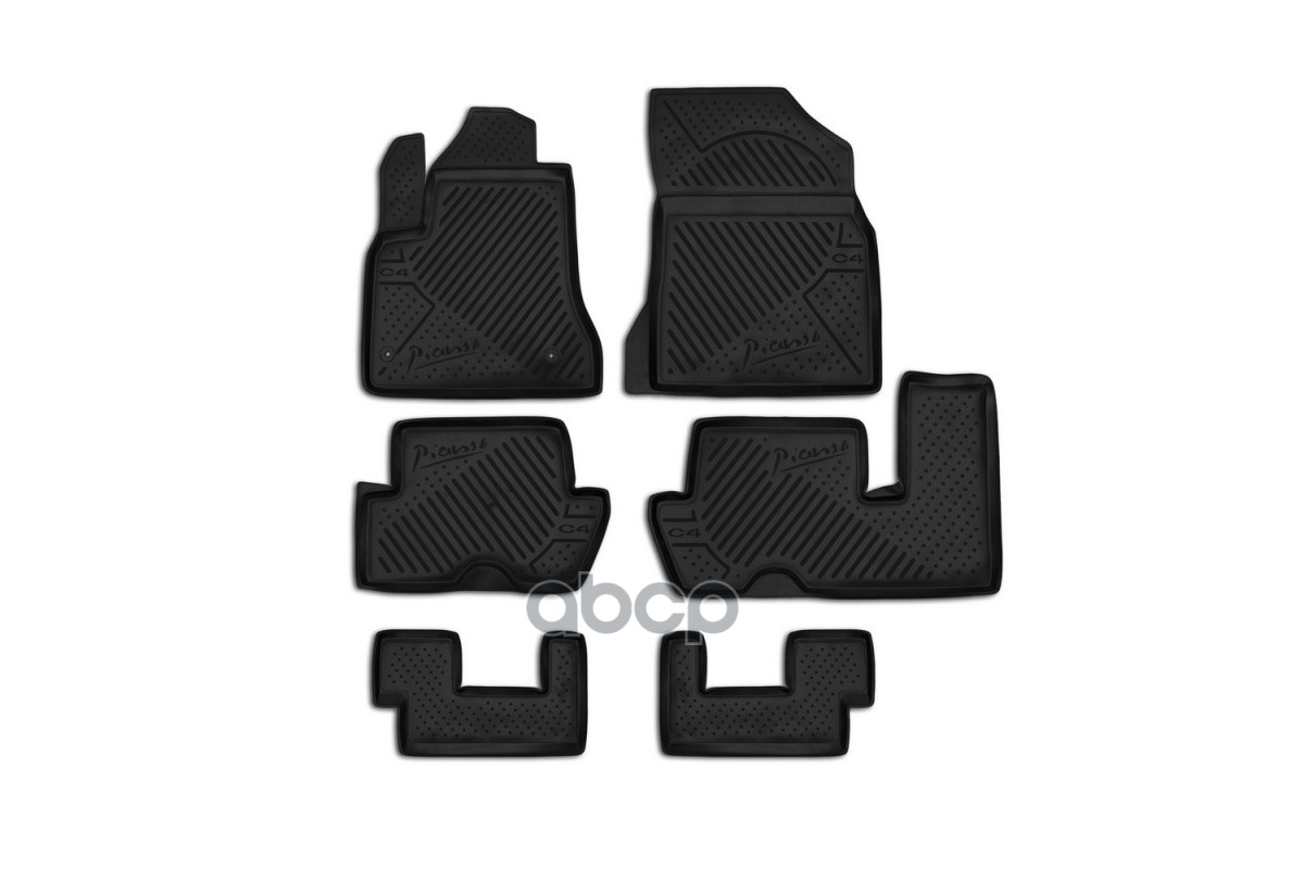 Коврики в салон CITROEN Grand C4 Picasso 09/2006-, 6 шт. (полиуретан) / Ситроен C4 Пикассо ELEMENT арт. CARCRN00021