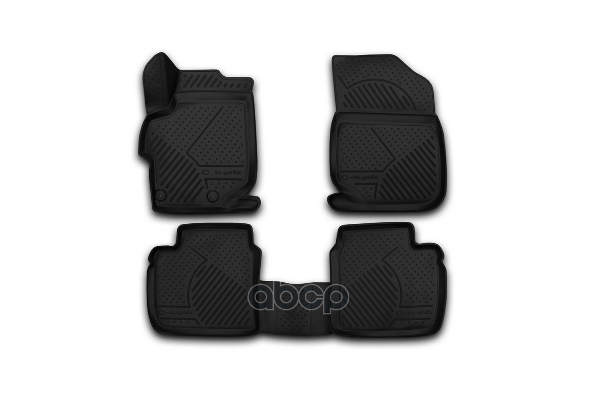 Коврики 3D в салон CITROEN C-Elysee, 2013- 4 шт. ( полиуретан) / Ситроен Це Элис ELEMENT арт. CARCRN10041