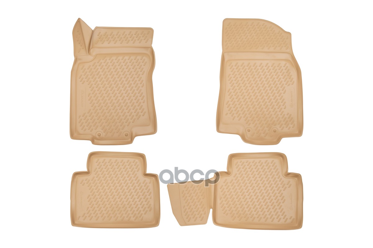 Коврики 3D в салон для NISSAN X-Trail T32 (III, IIIр), 2013-, 4 шт. (полиуретан, бежевые) / Ниссан Х Трейл ELEMENT арт. CARNI...