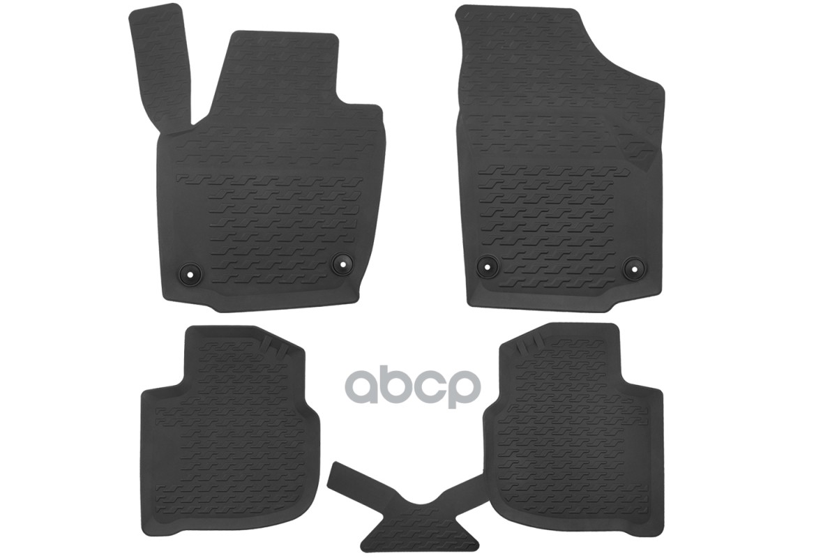 Коврики в салон для VW POLO 2020-,SKODA RAPID 2012-, 4 шт.(полиуретан, противоскользящие шипы) / Фольксваген Поло ELEMENT арт...