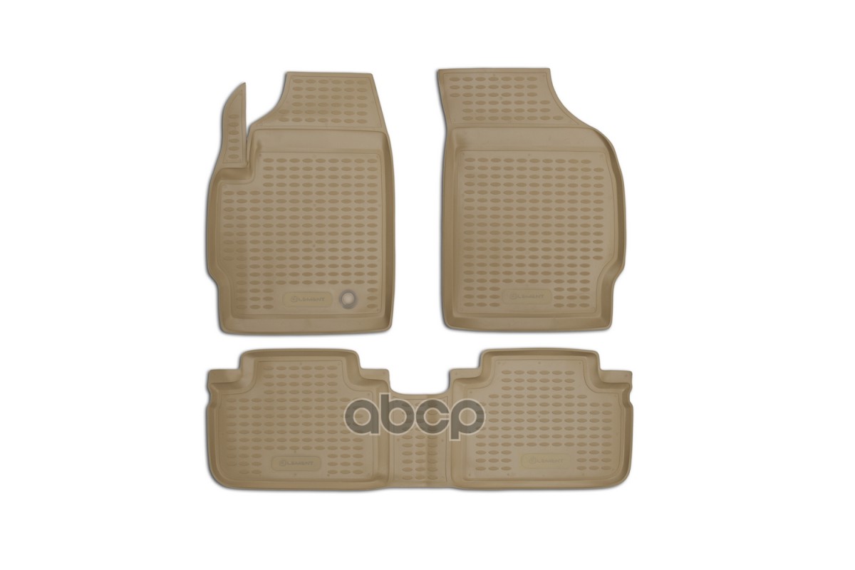 Коврики в салон FORD Escape 2007-, 3 шт. (полиуретан, бежевые) / Форд Эскпейп ELEMENT арт. ELEMENT1624212
