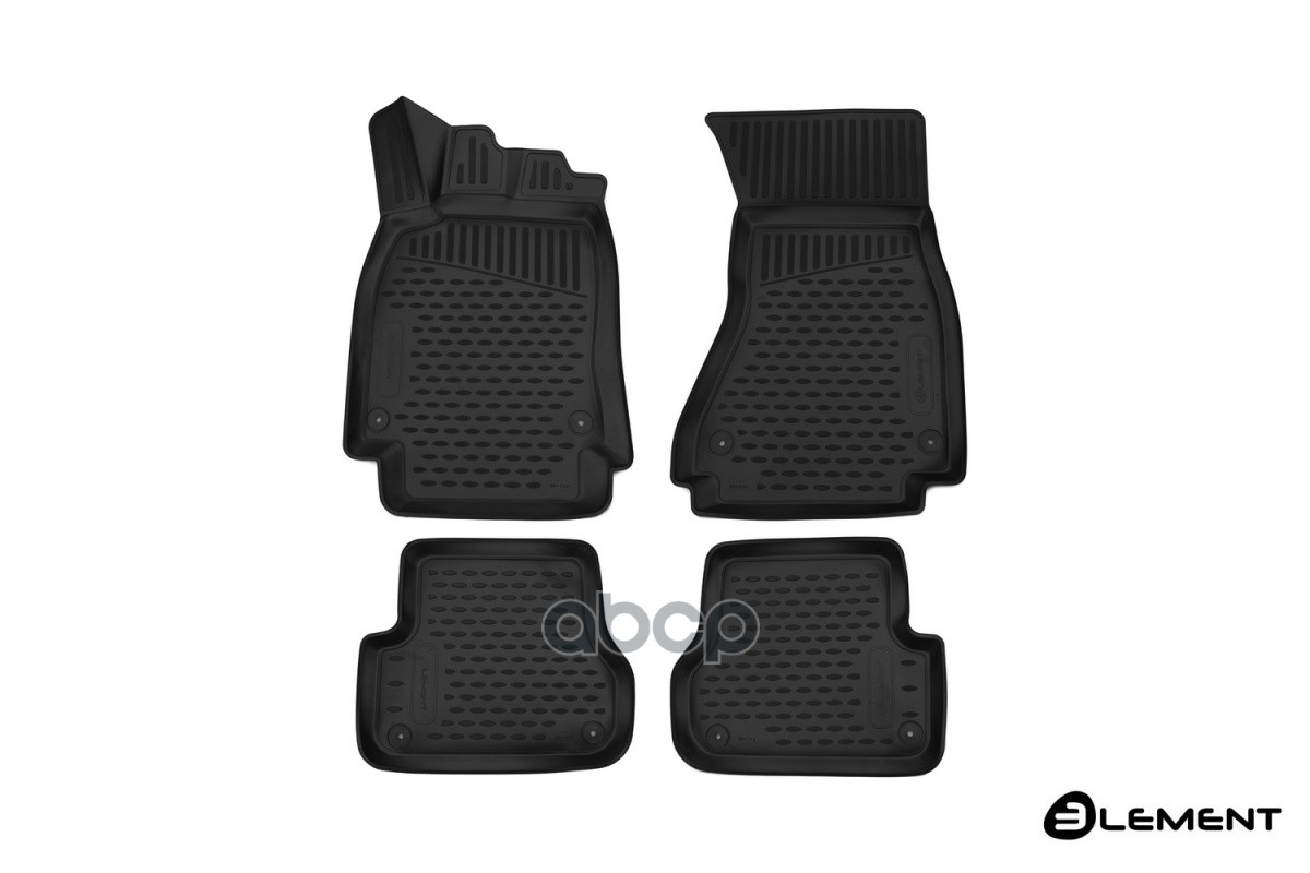 Коврики 3D в салон AUDI A6, 2012-, седан/без перч. ящика, 4 шт. (полиуретан) / Ауди А6 ELEMENT арт. ELEMENT3D0423210k