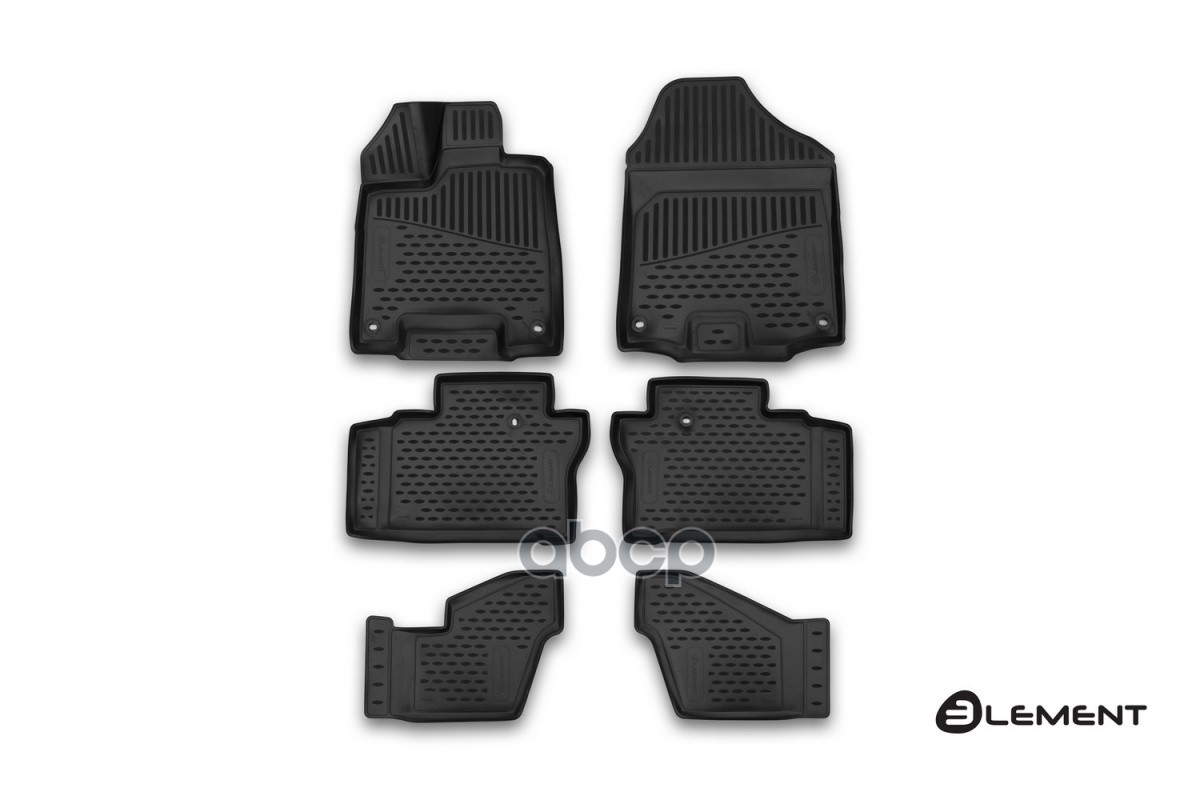 Коврики 3D в салон HONDA Pilot, 01/2016, 6 шт. (полиуретан) / Хонда Пилот ELEMENT арт. ELEMENT3D1836210k