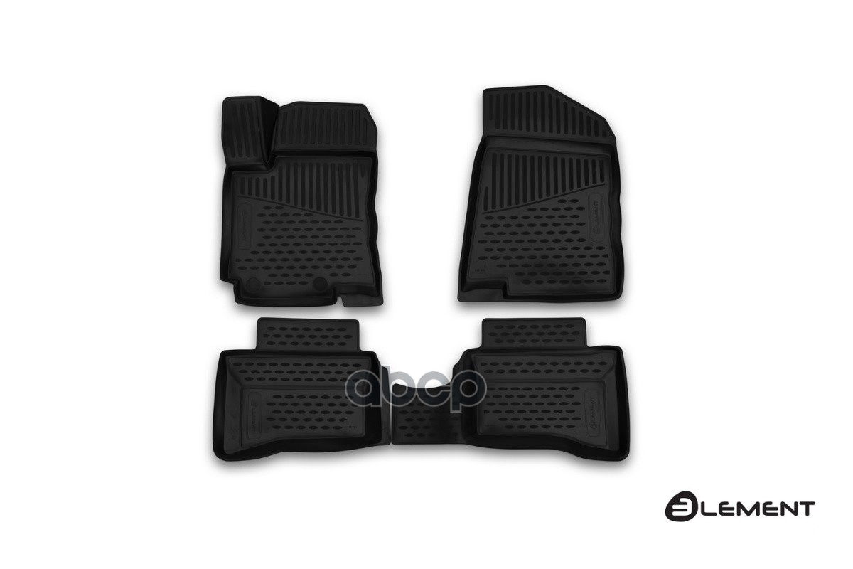 Коврики 3D в салон для KIA Rio (III, IIIr), 2011-2017, хб., 4 шт. (полиуретан) / Киа Рио ELEMENT арт. ELEMENT3D2554210k