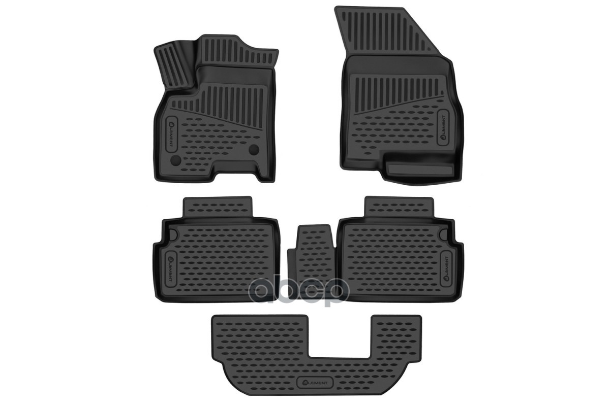 Коврики 3D в салон для CHERY Tiggo 8 Pro, 2021- / 8 Pro Max, 2022-/ Xcite X-Cross 8 2024-, внед. 7 мест, 5 шт (полиуретан) / ...