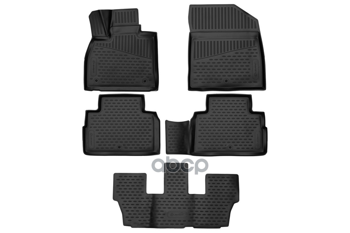 Коврики 3D в салон для HYUNDAI Palisade (I) 2018- Внед, 8мест, 5шт. (полиуретан) / Хендай Палисад ELEMENT арт. ELEMENT3DA5877...