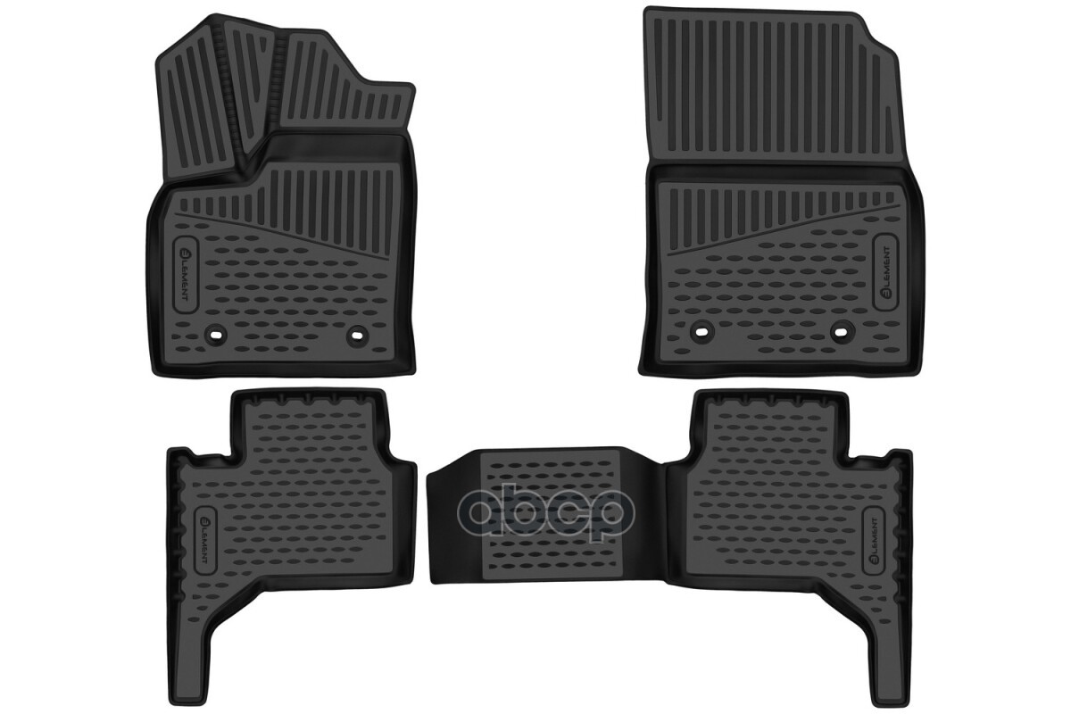 Коврики 3D в салон для TOYOTA Land Cruiser (300 Series) 2021- Внед, 5мест, 4шт. (полиуретан) / Тойота Ленд крузер ELEMENT арт...