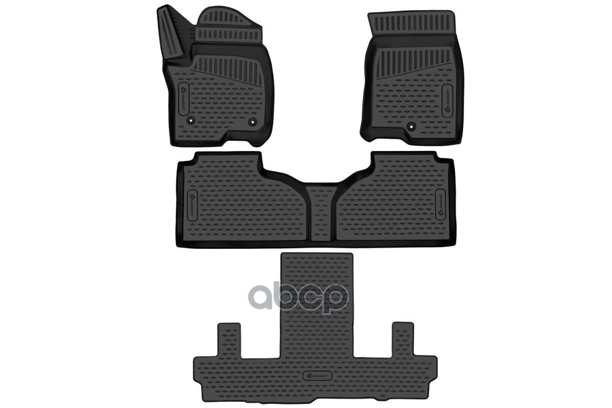 Коврики 3D в салон для CHEVROLET Tahoe (V), 2020-, внед., раздельные сид. 2 ряда, 4 шт. США / Шевроле Тахо ELEMENT арт. ELEME...