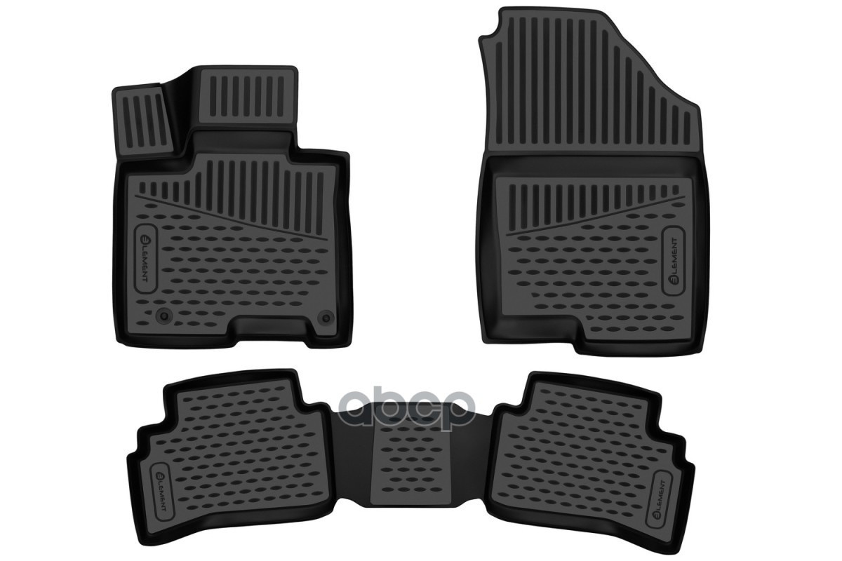 Коврики 3D в салон для HYUNDAI Tucson (IV короткая база) 2020-, 3шт. (полиуретан) / Хендай Туксон ELEMENT арт. ELEMENT3DAN035...