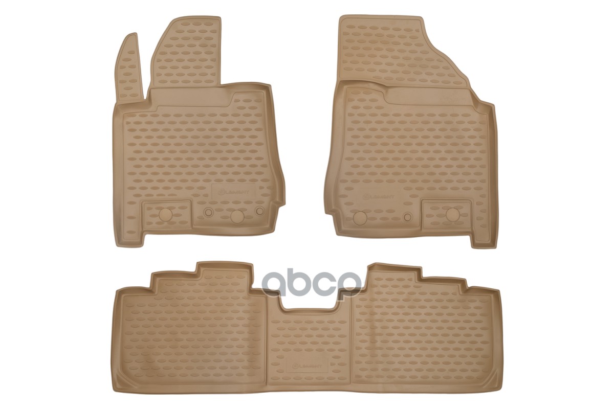 Коврики в салон CADILLAC SRX 2010-, 3 шт. (полиуретан, бежевые) / Кадиллак Срх ELEMENT арт. NLC.07.05.212k
