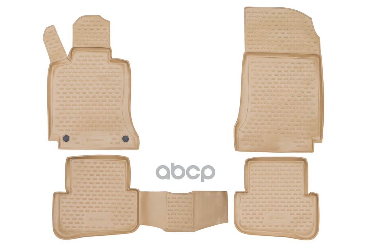 Коврики в салон MERCEDES-BENZ С-Class W204 2007-2014, 4 шт. (полиуретан, бежевые) / Мерседес Бенц С класс ELEMENT арт. NLC.34...