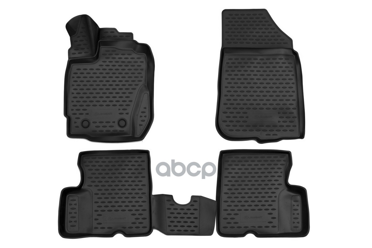 Коврики 3D в салон для RENAULT Duster (Ip), 2015-2021, с ручкой для дистанционного открытия лючка бензобака, 4 шт. (полиурета...