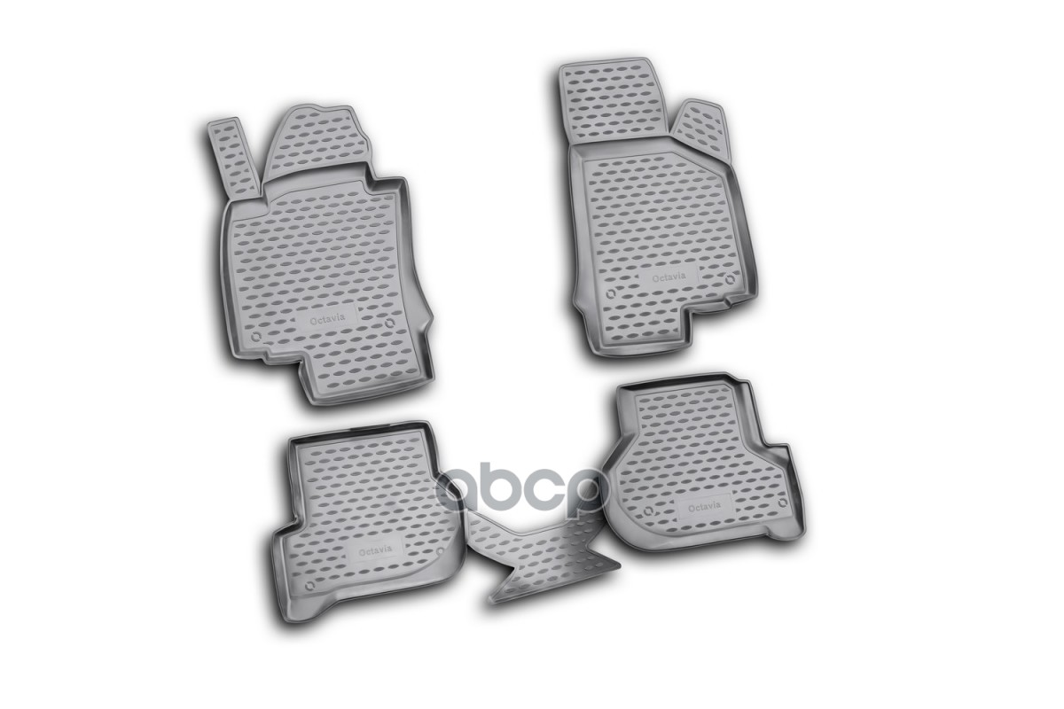 Коврики В Салон Skoda Octavia Ii (Typ 1Z) 2004-2013, 4 Шт. (Полиуретан, Серые) / Шкода Октавия ELEMENT арт. NLC.45.03.211k