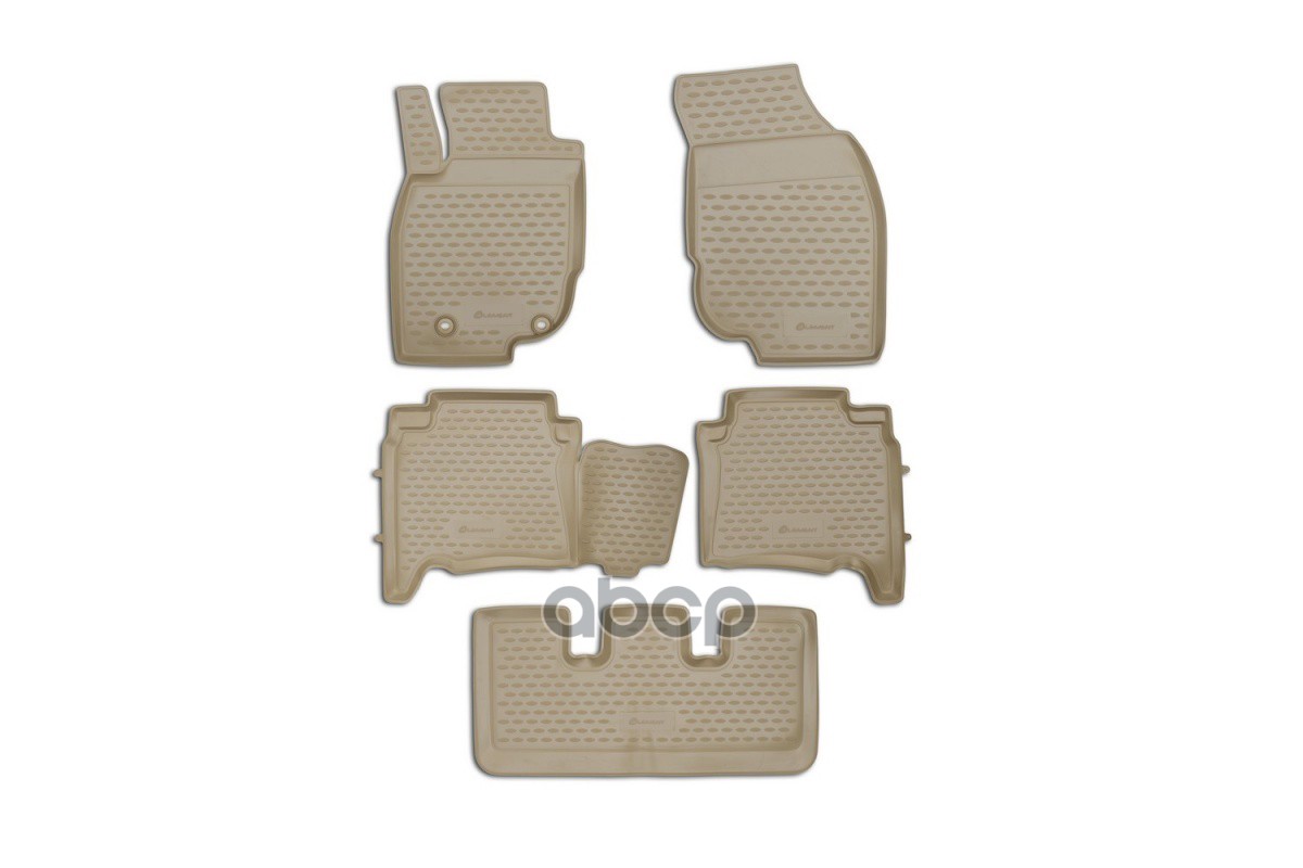 Коврики В Салон Toyota Fortuner, 01/2013-2017, Левый Руль, 5 Шт. (Полиуретан, Бежевый) / Тойота Фортунер ELEMENT арт. NLC.48....