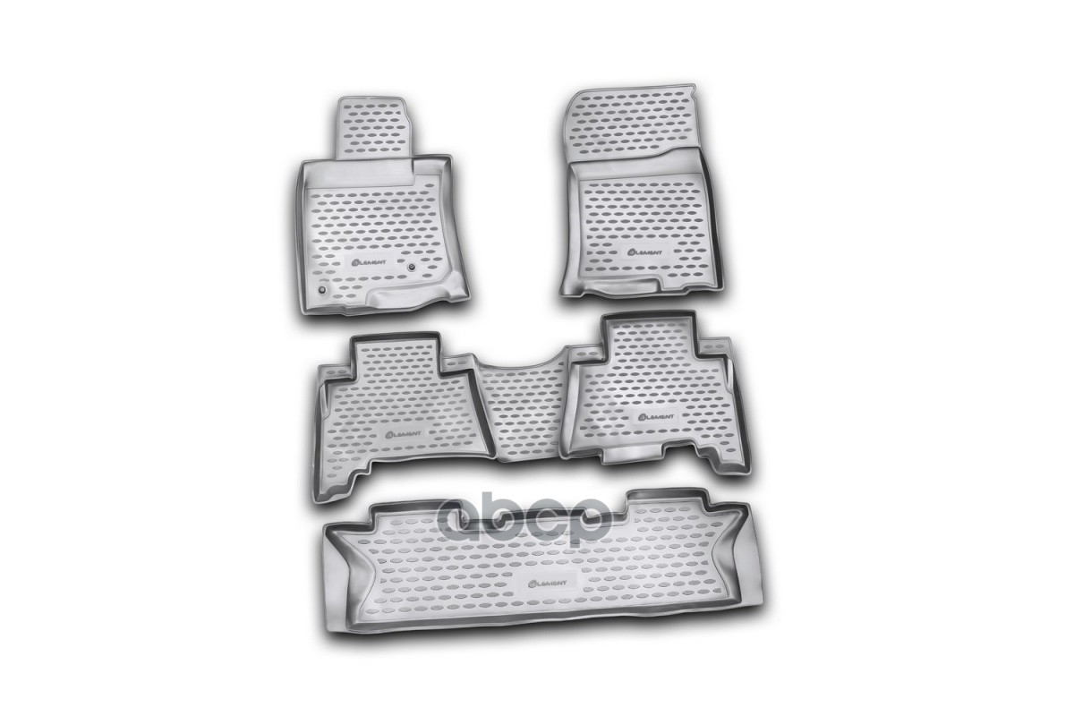 Коврики в салон TOYOTA Land Cruiser Prado 12/2009-2013, 5 шт., 7 мест (полиуретан) / Тойота Ленд крузер прадо ELEMENT арт. NL...