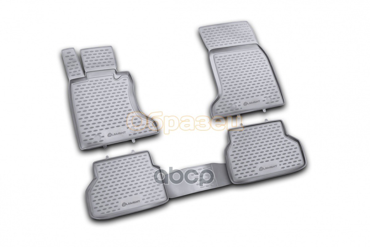 Коврики В Салон Toyota Land Cruiser Prado, 5 Мест, 12/2009-2013, 4 Шт. (Полиуретан, Серые) / Тойота Ленд Крузер Прадо ELEMENT...