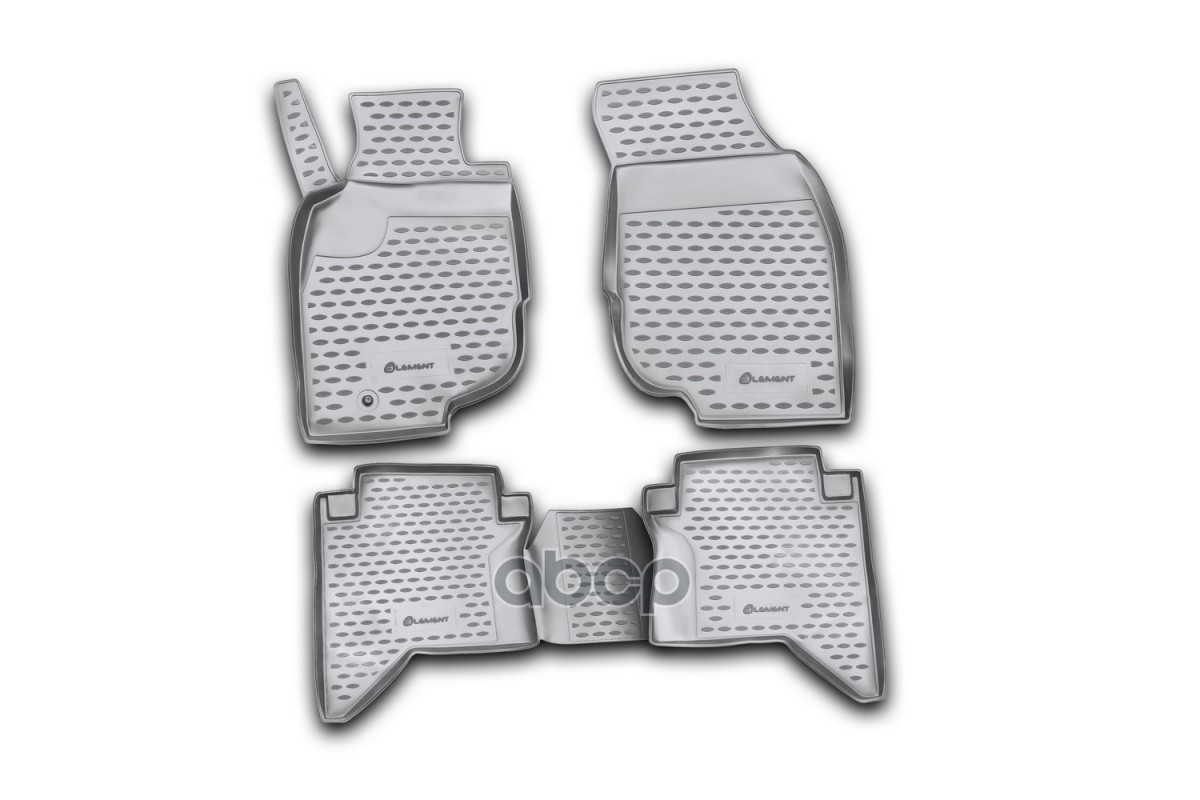 Коврики в салон TOYOTA Hilux 2008-, 4 шт. (полиуретан) / Тойота Хайлюкс ELEMENT арт. NLC.48.45.210k