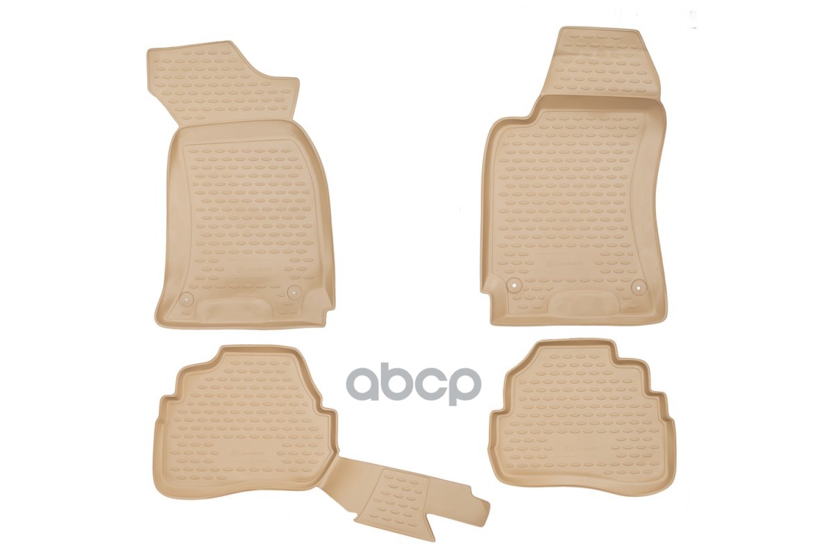 Коврики в салон VW Passat B5, 1996-2005, 4 шт. (полиуретан, бежевые) / Фольксваген Пассат ELEMENT арт. NLC.51.09.212k