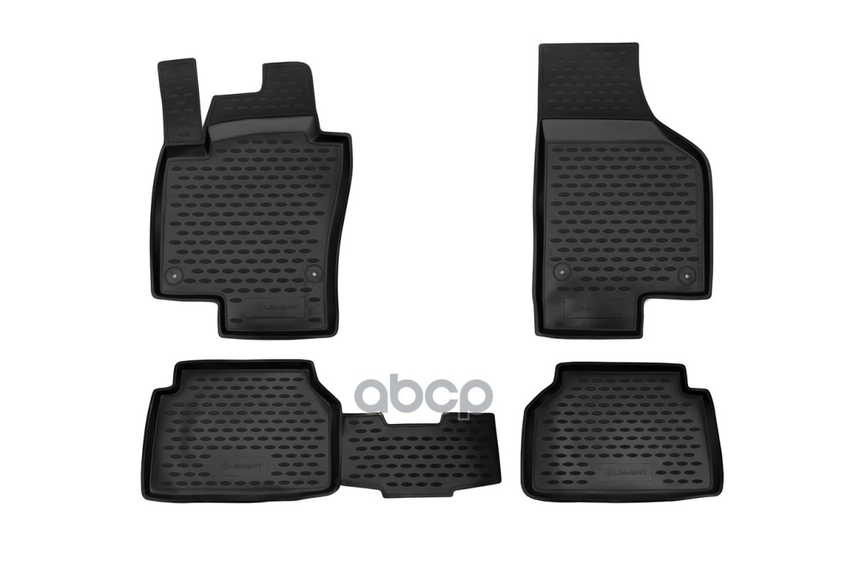 Коврики в салон VW Tiguan 10/2007-2016, 4 шт. (полиуретан, серые) / Фольксваген Тигуан ELEMENT арт. NLC.51.21.211k