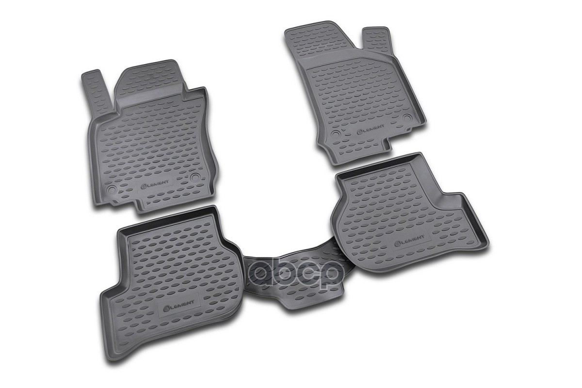 Коврики в салон VW Golf VI 04/2009-, 4 шт. (полиуретан) / Фольксваген Гольф ELEMENT арт. NLC.51.26.210kh