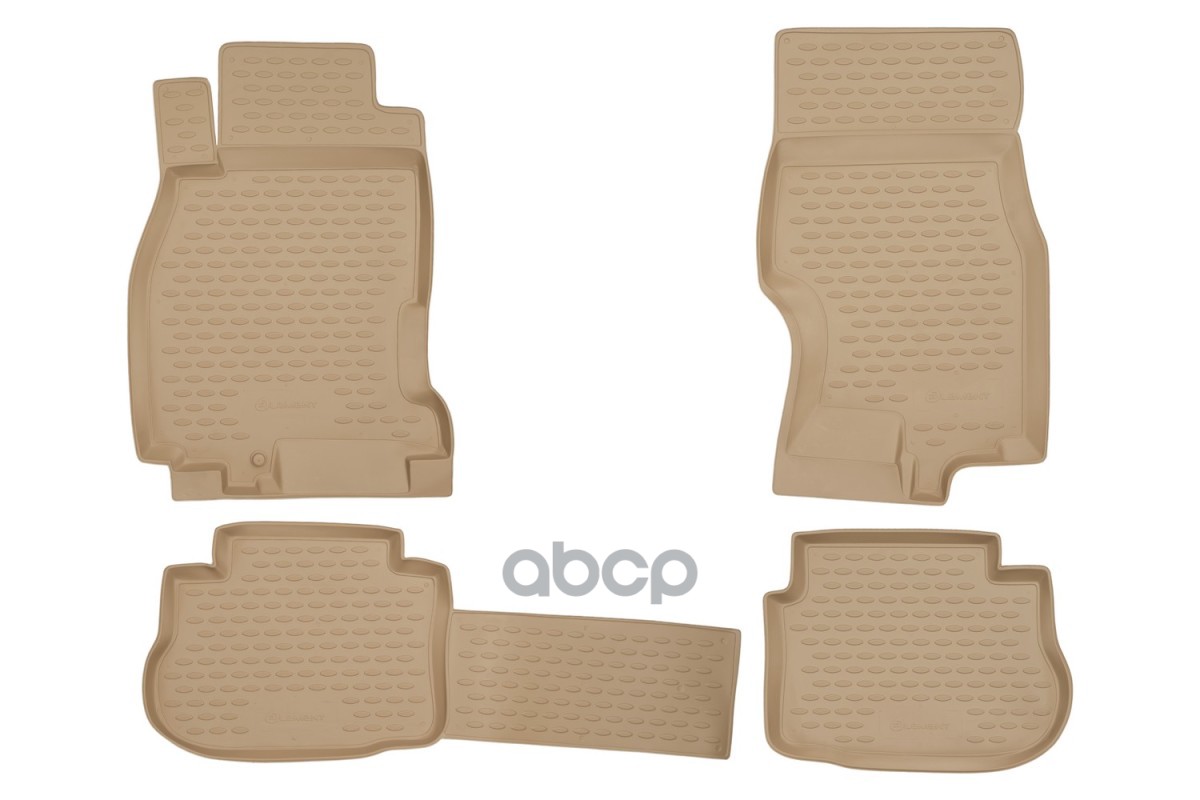 Коврики в салон INFINITI FX35 2003-2009, 4 шт. (полиуретан, бежевые) / Инфинити ФХ ELEMENT арт. NLC.76.01.212
