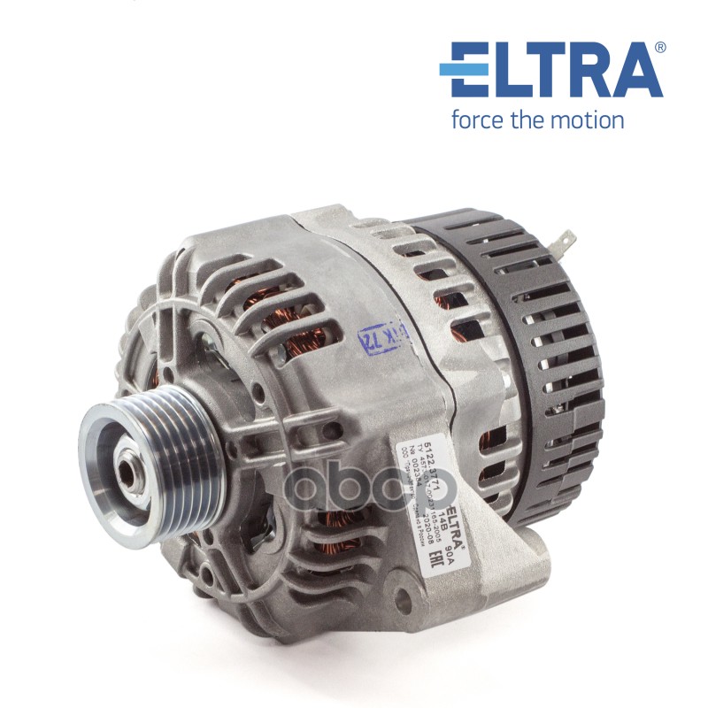 Генератор ГАЗ-31029, 3110, 3302, УАЗ дв.ЗМЗ-405, 406, 409 (с кронштейнами) (14В/90А) ELTRA арт. 51223771