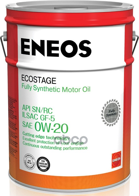 ENEOS 0W-20 Ecostage 100% Synt. Sn 20Л (Синт. Мотор. Масло)