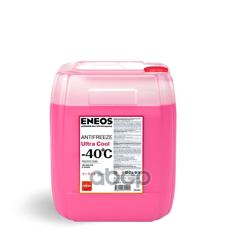 Антифриз ENEOS Ultra Cool -40°C 10кг (pink) Z0081 ENEOS арт. Z0081