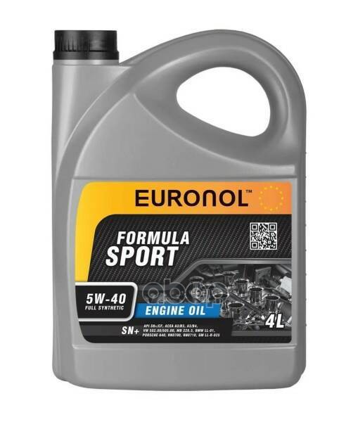 EURONOL Масло Моторное Euronol Sport Formula 5W-40 4 Л 80192