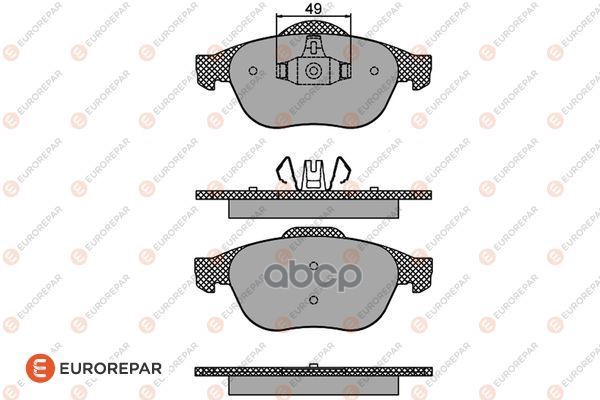 Колодки Тормозные Дисковые Renault Laguna 01> Scenic 03> EUROREPAR арт. 1617272880