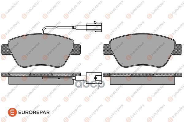 Колодки Тормозные Дисковые Fiat Punto/Grande Punto (199) 05>, Punto Evo 08>, Front EUROREPAR арт. 1617283380