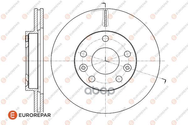 Диск тормозной  к-т. 2 шт. (цена за 1 шт.  заказывать 2 шт.) передн. вент. (без ABS) RENAULT Kaptur EUROREPAR арт. 1622814780