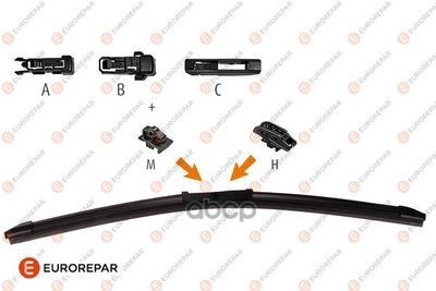 Щётка Стеклоочистителя Бескаркасная Передняя L500 (H,A,B,С) Крючок 9X3, Крючок 9X4, Кнопка 19Мм, Кнопка 16Мм, Боковой Зажим, ...