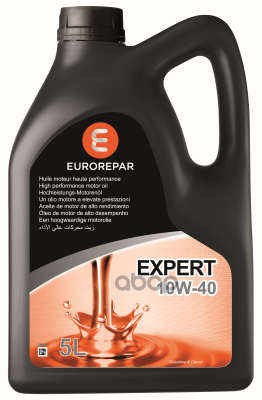 EUROREPAR Масло Моторное Синтетическое 5Л - Expert 10W40 Acea A3/B3, A3/B4, Api Sl/Cf, Psa B71 2300, Renault N0700, Mb 229.1 ...