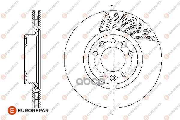 Диск Тормозной Citroen Berlingo, Peugeot Partner 1.5-1.6 Bluehdi 18>, Front, D=283 X 26 EUROREPAR арт. 1667851280