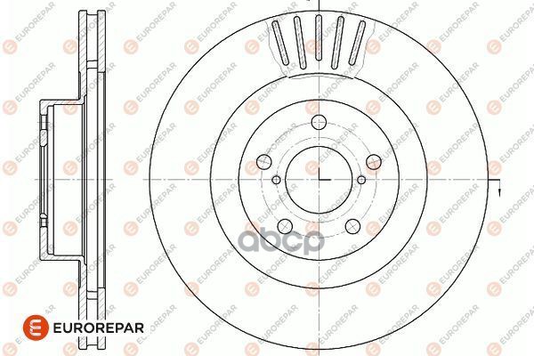 Диск тормозной  к-т. 2 шт. (цена за 1 шт.  заказывать 2 шт.) передн. вент. (без ABS) SUBARU Forester EUROREPAR арт. 1667862480