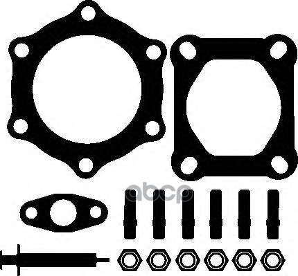 Р/К Турбокомпрессора Монтажный (Прок, Шпил, Гайки) Man D2866 Elring арт. 715.710