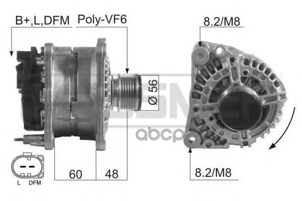Генератор SKODA OCTAVIA VW BORA/GOLF IV 90A 210231 Era арт. 210231