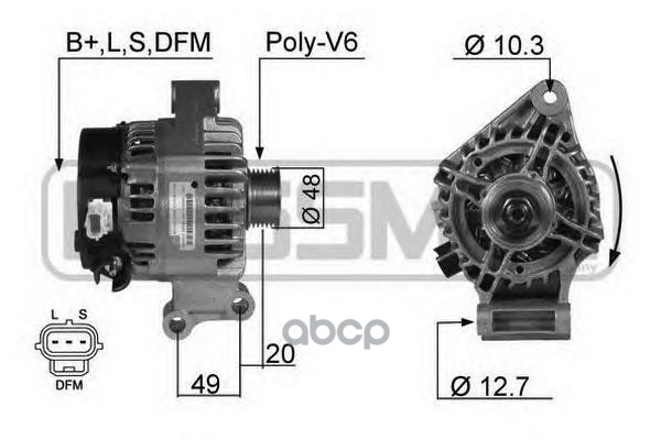 210357 Генератор FORD FOCUS II (105A) Era арт. 210357