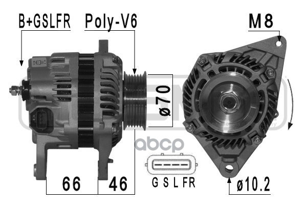 Генератор Mitsubishi L200 2.5 Di-D 07- 90A 210952 Era арт. 210952